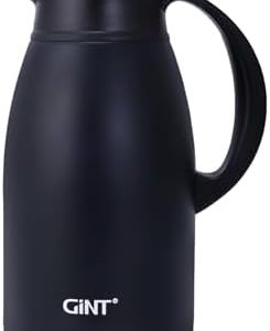 GiNT Stainless Steel Thermal Coffee Carafe – 12 Hour Heat Retention Double Walled Vacuum Dispenser for Home & Office – 6