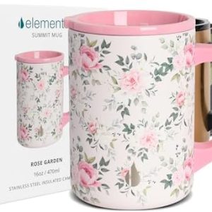 Elemental Insulated Coffee Mug - Triple-Wall Stainless Steel Summit Travel Cup for Hot & Cold Beverages - 16oz Thermal M